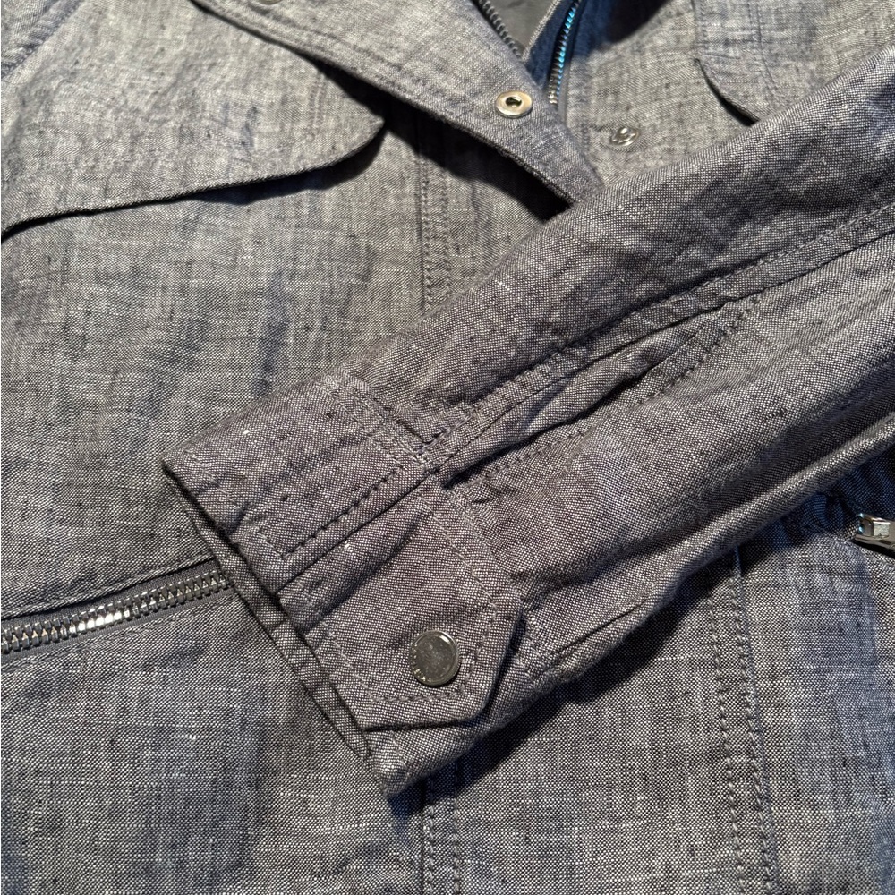 Athleta Flint Gray Linen Jacket - Picture 6 of 8